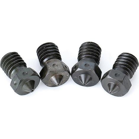 4Pcs 3D Printer Accessories 1.75mm Nozzle 0.5mm top Level V6 Hardened Steel High Precision for Pursa (1/5)