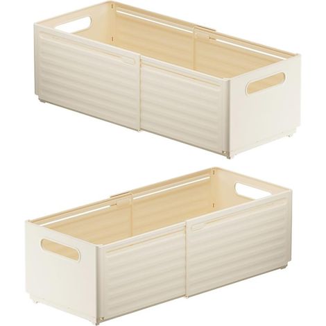 Zusammenklappbare und einziehbare Aufbewahrungsboxen aus Kunststoff mit Griffen, einfache Montage, Aufbewahrungsbox für diverse Gegenstände, Küchenbehälter (1/5)