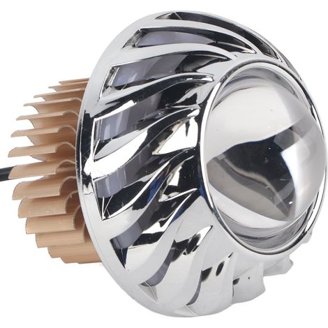 aqxreight Motorradscheinwerfer LED-Projektorlinse Einzelhalo Engel Teufelsauge Spotlicht Aluminium geeignet für die meisten Motorräder DC 12 bis 60V (Blau).