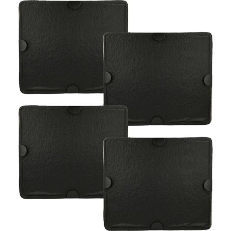 vhbw 4x Filtres à charbon actif compatible avec Miele DA 429-4, DA 429-4 / TITAN, DA 428-6, DA 428-8 W, DA 428-4 hotte aspirante - 29 x 24,5 x 2 cm
