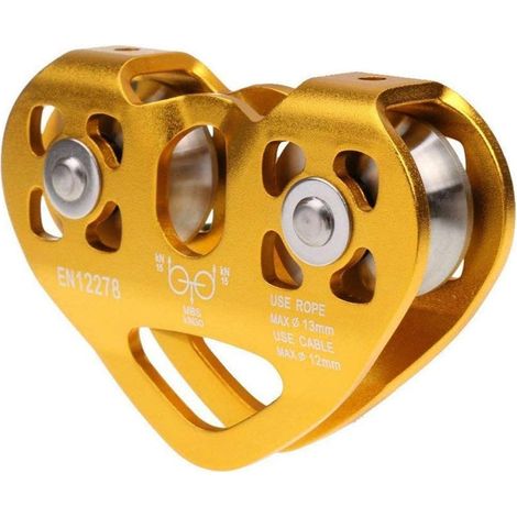 Pulley 10.6 X 7.2 Metal Tandem Pulley Pulley Metal 30Kn Tandem Aluminum Retail 10.6 X 7.2 Fixed Pulley For 8-13Mm Ropes Double Pulley For Diy (1/5)