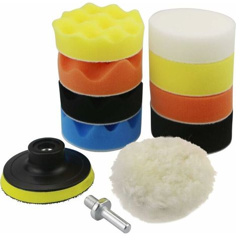 Spugna per lucidatura auto, kit per ceratura, levigatura e lucidatura auto, tappetino/spugna per lucidatura auto, ceratura, levigatura e lucidatura auto (7,6 cm) (1/4)