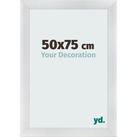 yd. - Cadre photo 50x75 - Argent Mat - MDF - Pisa (1/5)