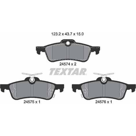 Kit de plaquettes de frein, frein à disque Textar 2457401 DAIHATSU 044660D010