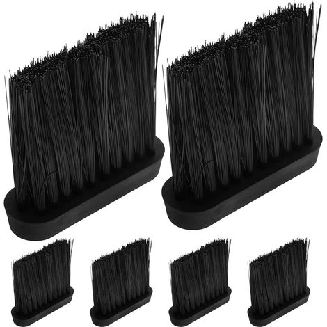 Lot de 6 têtes brosse cheminée rechange en plastique noir (1/5)