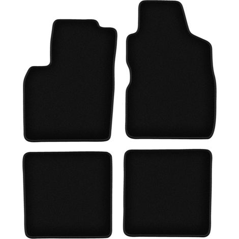 Tapis de sol en velours noir BASIC pour : Fiat Panda II à hayon (2002-2010) (1/5)