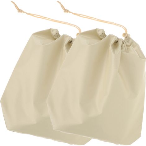1 paio di protezioni per specchi in poliestere beige, pratiche e resistenti (1/2)