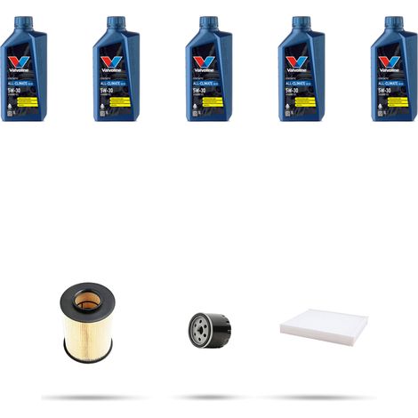 Kit tagliando 3 FILTRI e 5L OLIO compatibile con Ford Focus III 1.6 EcoBoost 110kw dal 2011 al 2014 (1/5)