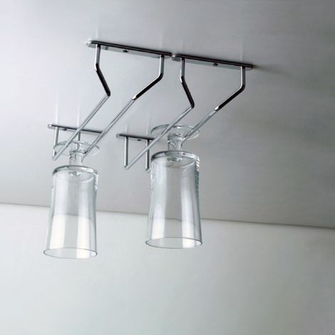 Emuca Soporte para copas cromado diseño triangular 340 mm (1/5)