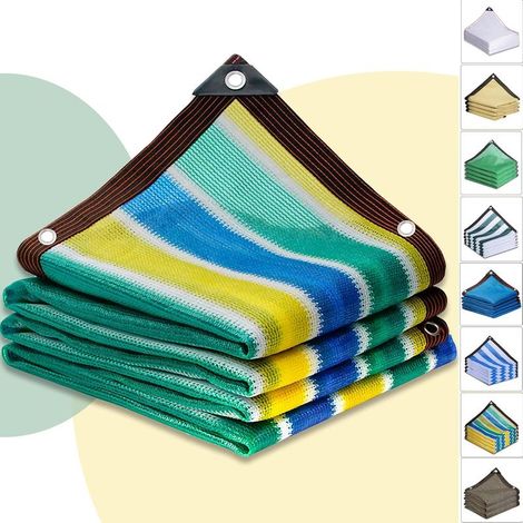 1 filet d’ombrage, anti-UV 90 %, HDPE renforcé avec oeillets métalliques tous les mètres, pour jardin terrasse serre pergola (1/5)