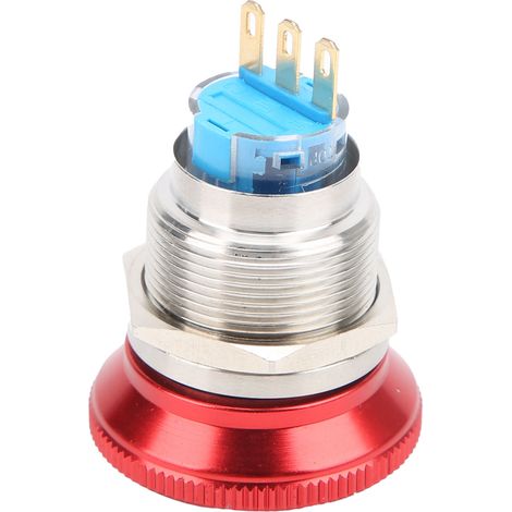 Bouton d'arrêt d'urgence étanche 22mm, interrupteur autobloquant à tête champignon, 3 broches, coupure de sécurité IP65 (1/5)