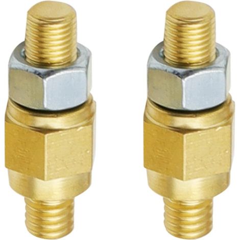 2 Pièces Adaptateurs De Borne Batterie, Cosse Batterie Avec Filetage Extérieur Bornes De Batterie, Borne De Connexion En Laiton Goujon, Pour Les Accessoires Du Kit D'extension Voiture (1/5)