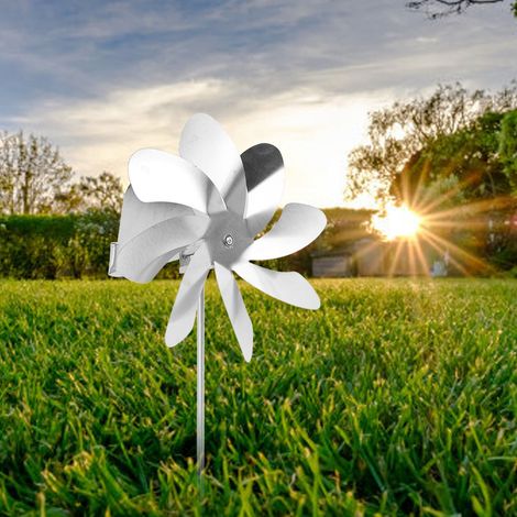 360° drehbare Windmühle aus Edelstahl für den Garten, 354 g, wetterfest (1/5)