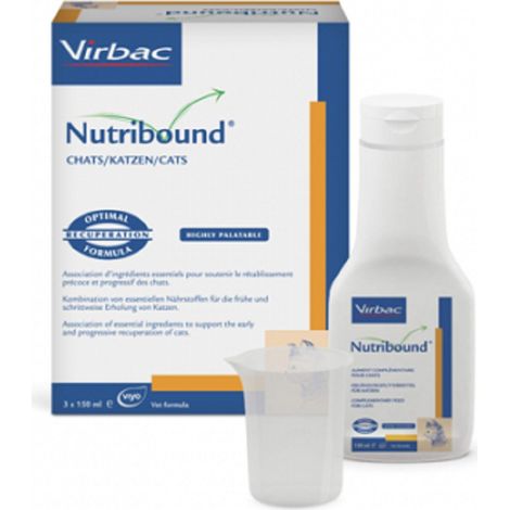 Solution VIRBAC NUTRIBOUND pour chats en convalescence 3 x 150 ml