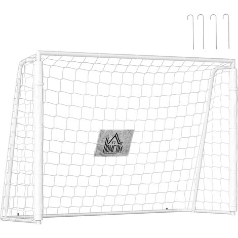 But de football pour enfants, cible, manchons antichoc, jardin, 186 x 123 cm, blanc