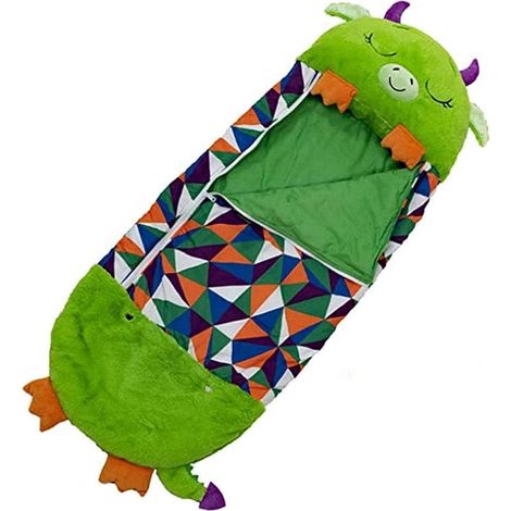 Oreiller pliant pour sac de couchage, 2 en 1, sac de couchage anti-coup de pied pour enfants, style veau vert