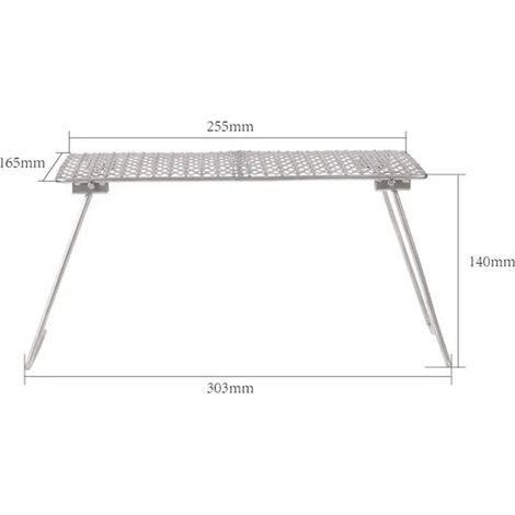 Grille de camping pliable en titane avec support portable, idéale pour le camping et la randonnée, accessoires de cuisine et réchauds portables. (1/5)