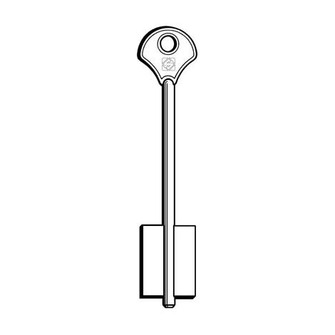 Chiave Doppia Mappa Esety 5EY3 Silca Ottone Nichelato 5 Pezzi