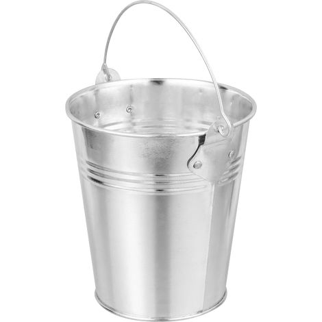 Seau à Graisse pour Barbecue en Tôle Galvanisée Argenté, Léger et Accessoire pour Four à Granulés, Antirouille, Récupère Huile et Résidus (1/5)