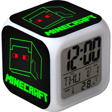 Digitaler Multifunktionswecker Minecraft-Wecker LED-Edition