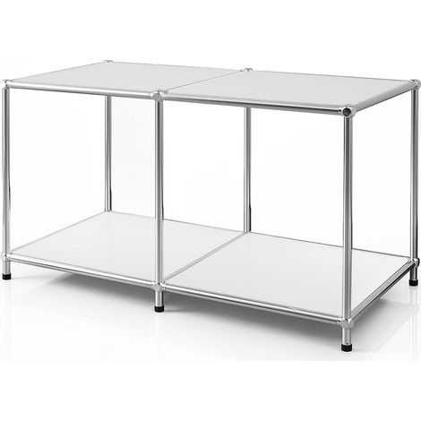 Metallregal Concept Epure MK-016 Sideboard & Ablageregal mit offenen Flächen Weiß