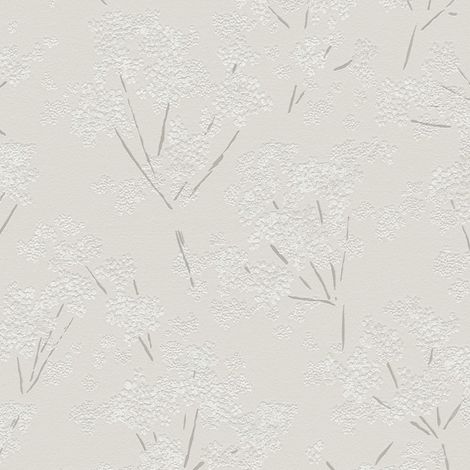 Flowers wallcovering wall Profhome 395484 non-woven wallpaper textured with floral ornaments shiny grey white 5.33 m2 (1/5)