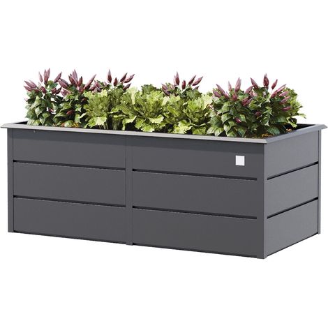 GFP Primeyard LILLY Hochbeet aus feuerverzinktem Stahl 175x75x78 cm – ergonomisch, rostfrei, mit Schneckenschutz, ideal für Garten & Balkon (1/3)