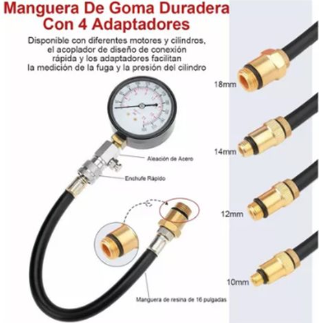 Zylinderdruckmessgerät für Benzinmotoren, Kompressionsprüfer für Pkw und Motorräder, Montagezubehör, Motordiagnosegerät (1/5)