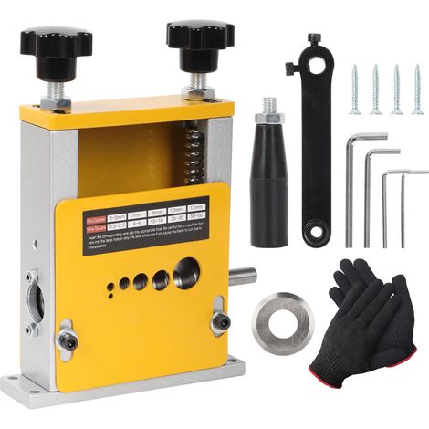 Denudeuse de Cable Electrique, Machine a Denuder le Cuivre avec 6 Trous et 6 Canaux pour Câble de 3-17 mm, Denudeur Cable Electrique avec Manivelle ou Perceuse, pour le Recyclage des Fils (1/5)