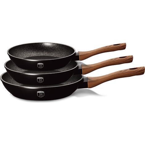 Juego de sartenes 3 piezas 20/24/28 cm BERLINGER HAUS Ébano Palisandro BH-1727 (1/5)