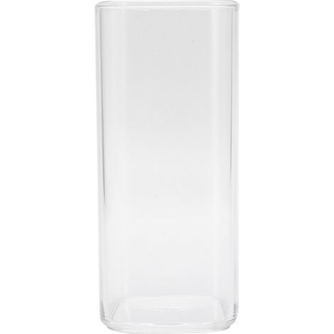 Verre acrylique carré 400 ml réutilisable, mug moderne transparent pour thé, lait, jus, café, usage maison et bureau. (1/5)