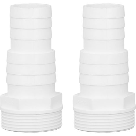 Adaptateur de Tuyau de Pompe de Piscine, 2 pièces, Filetage mâle de 1 à 1/2 Pouces, Adaptateur de Tuyau de Filtre de Piscine en Plastique pour Remplacement (1/5)