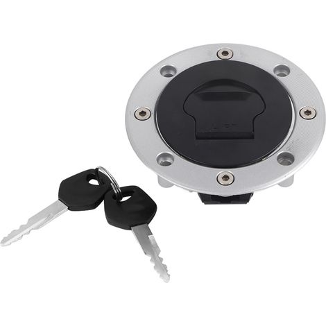 GARRYFIZH Bouchon de réservoir d'essence argenté, diamètre 10,8 cm (4,3 pouces), résistant à l'usure, pour moto Suzuki SV1000 (2003-2007). (1/5)
