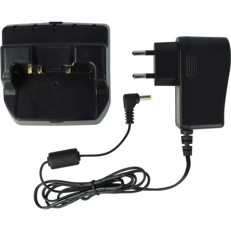 vhbw Ladegerät kompatibel mit Yaesu FNB-88, FNB-83 Funkgerät-Akkus - Ladestation + Netzteil + KFZ-Kabel, 10,8 V, 0.45 A
