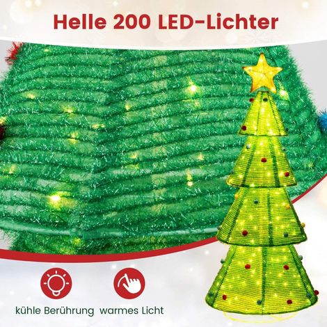 Led weihnachtsbaum kunstlich 190cm beleuchteter tannenbaum mit 200 led lichern (1/5)