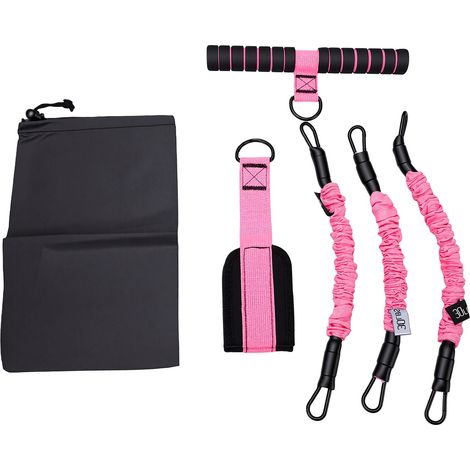 Bande de résistance à pédale équipement d'entraînement à domicile réglable 3 tubes poignée mousse antidérapante portable pour jambes, bras, entraînement du tronc (1/5)