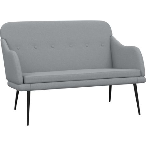 Sitzbank Hellgrau 110x76x80 cm Stoff vidaXL (1/5)