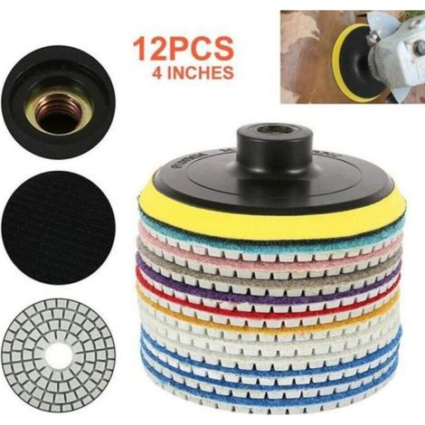 Kit de 12 Disques de Polissage en Diamant - Résistants à la Chaleur pour Granit, Marbre et Céramique (1/5)