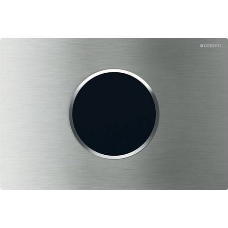 Geberit – Plaque de commande WC en acier inoxydable – Largeur 24,6 cm – Hauteur 16,4 cm – Finition verrouillée pour commande
