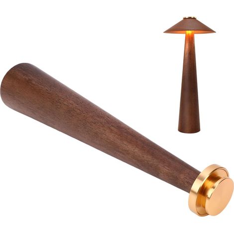 Asixxsix Lampe de Table sans Fil, Veilleuse Rétro en Bois (1/5)