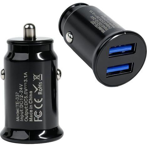 Chargeur Allume Cigare USB C 100 W, Adaptateur Allume Cigare USB PD 3.0 QC 3.0, Double Port USB-A/USB-C, Prise USB Voiture 12V/24V, Compatible avec 15 et Compatible avec Galaxy (1/5)