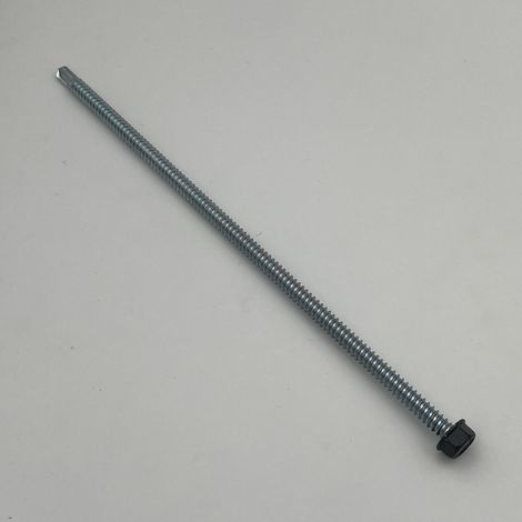 Vis autoperceuse Tête hexagonale TH 6.3X200 Filet tôle Acier zingué RAL7016 gris anthracite-50 pièces (1/4)