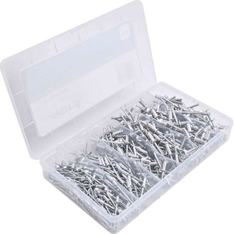 Coffret de 400 rivets pop alu assortis de 3.2 à 4.8 mm