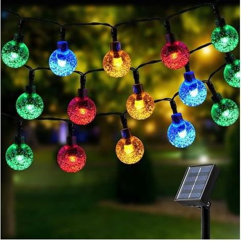 Guirlande lumineuse solaire d'extérieur 12M 100 LED – 8 modes d'éclairage – Étanche et durable – Installation facile (1/5)