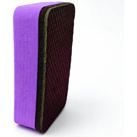 Estropajo de arcilla cuadrado de rombos violeta (1/5)
