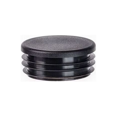 5 Bouchon pour tube rond, 15 mm, Noir, Polyéthylène, Pour meubles et clôtures (1/5)