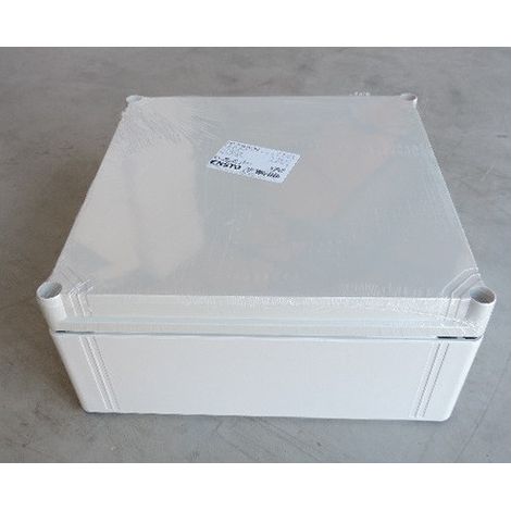 Coffret polycarbonate 300x300x132mm gris avec couvercle opaque étanche IP67 ik08 CUBO O ENSTO