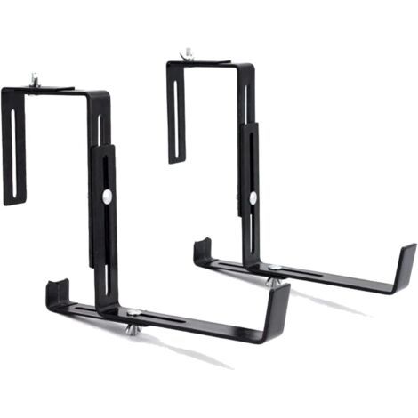 Lot de（2） supports pour pots et jardinières réglables pour boîte de fenêtre, patio, jardin, clôture, pergola, balcon (1/4)