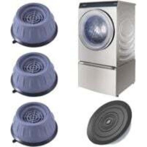 Patin Machine à Laver, 4 Pièces Pied Machine a Laver avec Patin en Caoutchouc, Pied Anti Vibration Machine a Laver pour Machines à Laver et Sèche-Linge, Patins Anti Vibration Lave Linge (1/4)