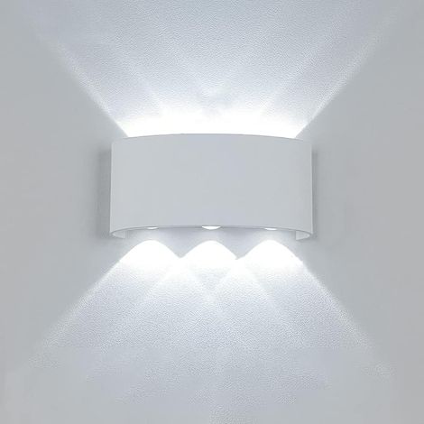 APPLIQUE MODERNA LUCE A LED LAMPADA DA PARETE MURO DA 16W PER ESTERNO BIANCA LUCE FREDDA 6500K (1/2)